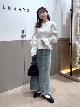 「アイテム（バレエシューズ）」を使った、のあさん（レディース・150cm）の秋コーディネート