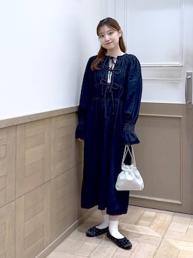 「アイテム（ワンピース/ドレス）」を使った、のあさん（レディース・150cm・20代）の秋コーディネート
