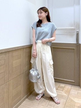 「アイテム（イヤリング）」を使った、のあさん（レディース・150cm・20代）の夏コーディネート