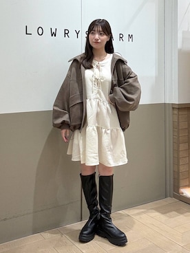 「アイテム（ブルゾン）」を使った、のあさん（レディース・150cm）の秋コーディネート