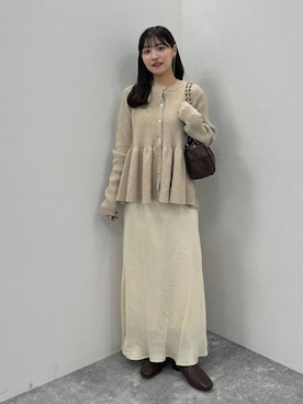 「アイテム（カーディガン/ボレロ）」を使った、のあさん（レディース・150cm・20代）の秋コーディネート