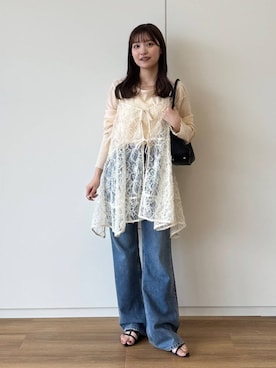 「アイテム（チョーカー）」を使った、のあさん（レディース・150cm）の夏コーディネート