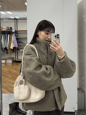 「アイテム（ボストンバッグ）」を使った、のあさん（レディース・150cm・20代）の秋コーディネート