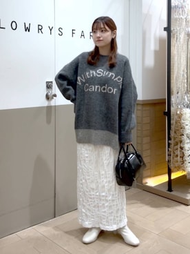 「アイテム（ボストンバッグ）」を使った、のあさん（レディース・150cm）の秋コーディネート