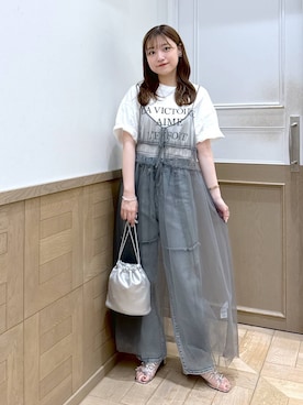 「アイテム（イヤリング）」を使った、のあさん（レディース・150cm・20代）の夏コーディネート