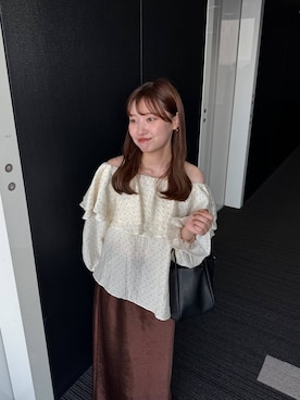 「アイテム（チョーカー）」を使った、のあさん（レディース・150cm）の秋コーディネート