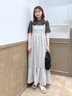 「アイテム（ワンピース）」を使った、のあさん（レディース・150cm）の夏コーディネート