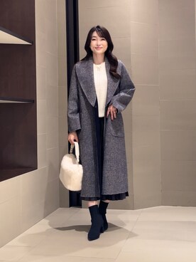 「ラメ」｜「アイテム（その他アウター）」を使った、takahara.hさん（レディース・157cm）の秋コーディネート