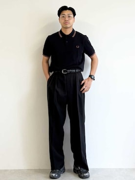「FRED PERRY（フレッドペリー）のアイテム」を使った、JEANS FACTORYさん（メンズ・170cm）の夏コーディネート