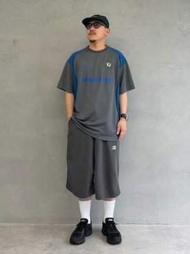 「UMBRO（アンブロ）のアイテム」を使った、JEANS FACTORYさん（メンズ・165cm）の夏コーディネート