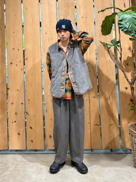 「UNIVERSAL OVERALL（ユニバーサルオーバーオール）のアイテム」を使った、JEANS FACTORYさん（メンズ・172cm）の秋コーディネート