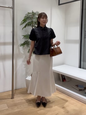 「NATURAL BEAUTY BASIC（ナチュラルビューティーベーシック）のアイテム」を使った、HINATAさん（レディース・164cm）の夏コーディネート