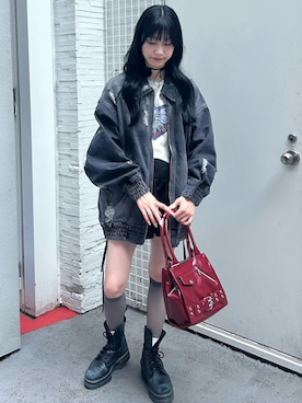 「長袖」｜「アイテム（ブルゾン）」を使った、HIKARUさん（レディース・163cm）の秋コーディネート