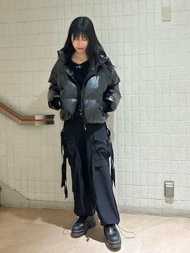 「jouetie（ジュエティ）のアイテム（ダウンジャケット/コート）」を使った、HIKARUさん（レディース・163cm）の冬コーディネート