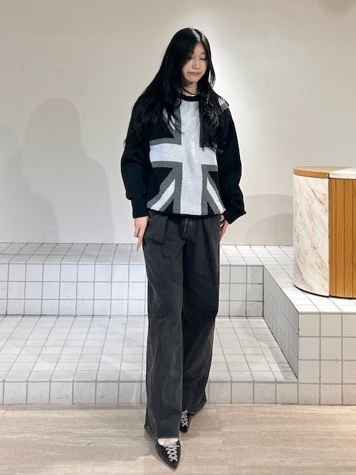 UnionJackジャガードルーズニット