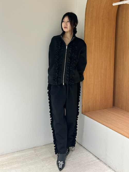 ルーズフリルトラックジャケット【セットアップ対応】春服（ジャージ