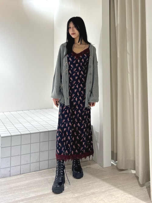 ストレッチレースアップロングブーツ