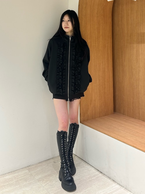 ルーズフリルトラックジャケット【セットアップ対応】春服（ジャージ