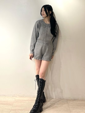 「アイテム（セットアップ）」を使った、HIKARUさん（レディース・163cm）の秋コーディネート