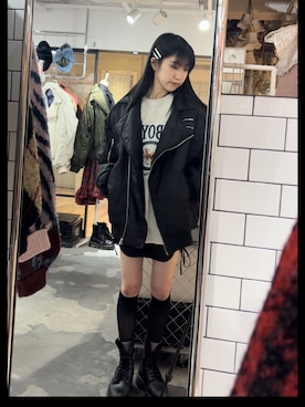 「jouetie（ジュエティ）のアイテム（MA-1）」を使った、HIKARUさん（レディース・163cm）の秋コーディネート