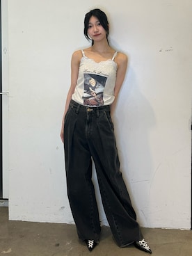 「女子会」｜HIKARUさん（レディース・163cm）の夏コーディネート