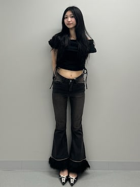 「アイテム（パンプス）」を使った、HIKARUさん（レディース・163cm）の夏コーディネート