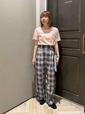 「NANO universe（ナノユニバース）のアイテム（その他パンツ）」を使った、いけいさん（レディース・152cm）の夏コーディネート