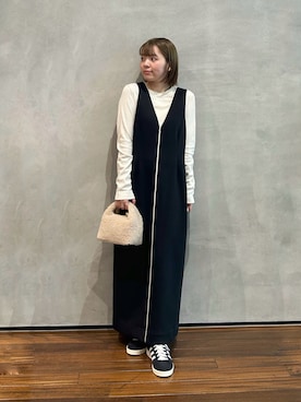 「NANO universe（ナノユニバース）のアイテム」を使った、いけいさん（レディース・152cm）の秋コーディネート