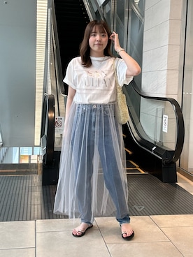 「upperhights（アッパーハイツ）のアイテム」を使った、いけいさん（レディース・152cm）の夏コーディネート