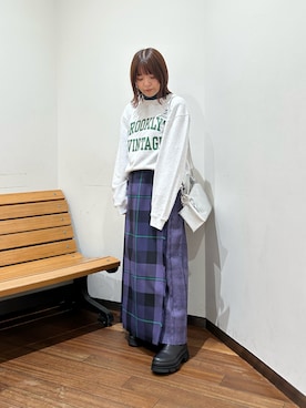 「O'NEIL of DUBLIN（オニールオブダブリン）のアイテム（スカート）」を使った、いけいさん（レディース・152cm）の秋コーディネート