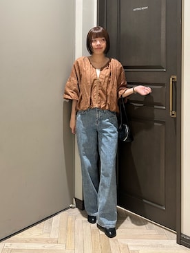 「Healthy denim（ヘルシーデニム）のHealthy DENIM/Pink Pepper M-Easy（デニムパンツ、ブルー系）」を使った、いけいさん（レディース・152cm）の秋コーディネート