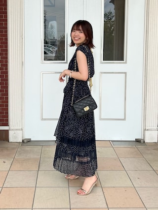 ワンピース HerliptoPolka Dot Side Bow Pleated Dress Her lip to（ハーリップトゥー）の「Polka Dot Side Bow Pleated