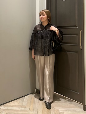 「シアートップス」｜いけいさん（レディース・152cm・20代）の秋コーディネート