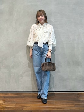 「アイテム（ベルト）」を使った、いけいさん（レディース・152cm）の秋コーディネート