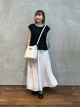 「TEMPERATE(テンパレイト)のアイテム」を使った、いけいさん(レディース・152cm)の夏コーディネート