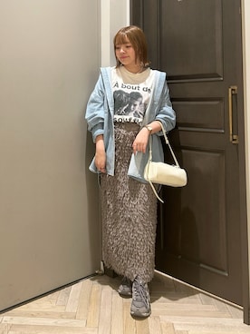 「NANO universe（ナノユニバース）のアイテム（Tシャツ/カットソー）」を使った、いけいさん（レディース・152cm）の秋コーディネート