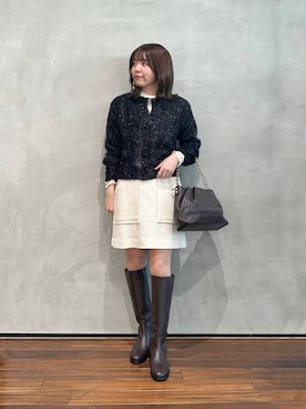 「NANO universe（ナノユニバース）のアイテム（Tシャツ/カットソー）」を使った、いけいさん（レディース・152cm）の冬コーディネート