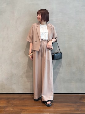 「アイテム（バングル/リストバンド）」を使った、いけいさん（レディース・152cm・20代）の秋コーディネート