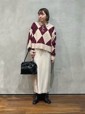 「ADD CULUMN（アドカラム）のアイテム」を使った、いけいさん（レディース・152cm）の春コーディネート