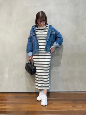 「アイテム（ブルゾン）」を使った、いけいさん（レディース・152cm・20代）の春コーディネート