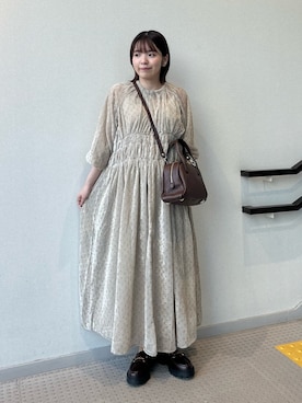「アイテム（ワンピース/ドレス）」を使った、いけいさん（レディース・152cm・20代）の秋コーディネート