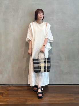 「NANO universe（ナノユニバース）のアイテム（ワンピース）」を使った、いけいさん（レディース・152cm）の秋コーディネート