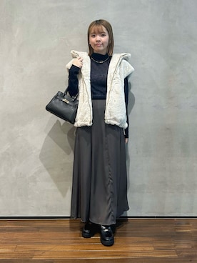 「アイテム（ベスト）」を使った、いけいさん（レディース・152cm・20代）の冬コーディネート