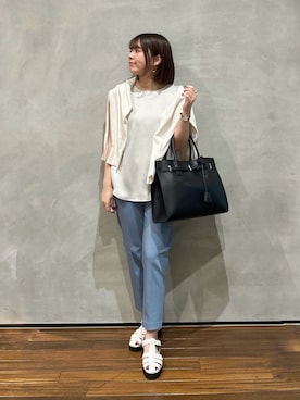 「アイテム（スラックス）」を使った、いけいさん（レディース・152cm・20代）の夏コーディネート
