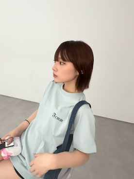 「FCMM（エフシーエムエム）のアイテム（トップス）」を使った、☘️さん（レディース・156cm）の夏コーディネート