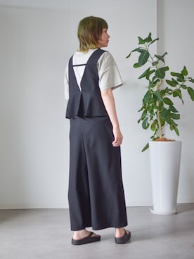 「troisのアイテム（オールインワン・サロペット）」を使った、trois  officialさん（レディース・163cm）の夏コーディネート