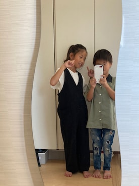 「FRED PERRY（フレッドペリー）のアイテム」を使った、861782momさん（キッズ・120cm）の夏コーディネート