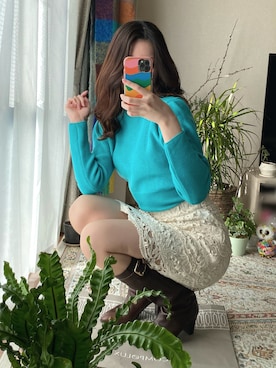 「DIANA（ダイアナ）のアイテム（ブーツ、ブラウン系）」を使った、chiigreenさん（レディース）の冬コーディネート