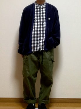 「MANEBU（マネブ）のアイテム」を使った、cesc04さん（メンズ・159cm）の秋コーディネート