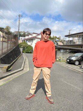 「NANO universe（ナノユニバース）のアイテム（スウェット）」を使った、kojiriさん（メンズ・174cm）の春コーディネート